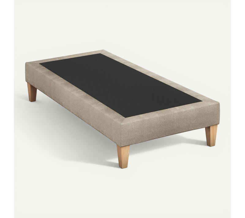 Sommier Déco Tapissier Beige Sable - 80x210