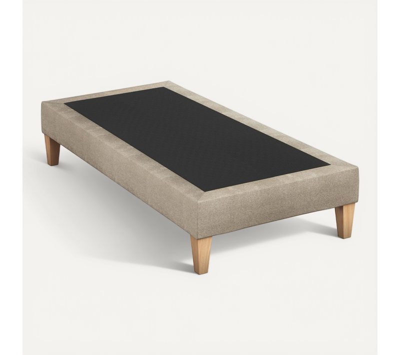 Sommier Déco Tapissier Beige Sable - 100x200