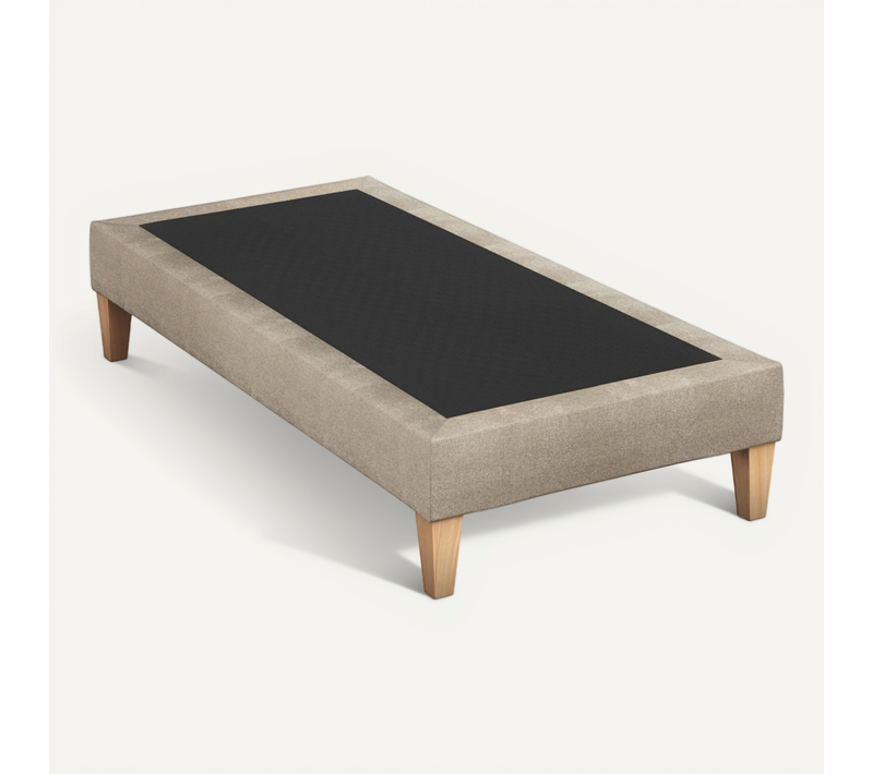Sommier Déco Tapissier Beige Sable - 110x190