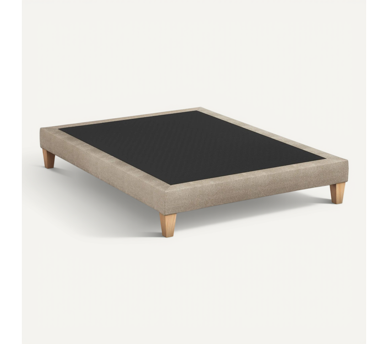 Sommier Déco Tapissier Beige Sable - 160x210