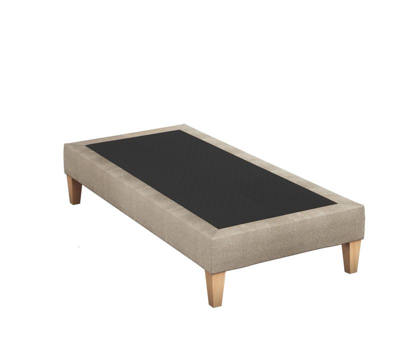 Sommier Déco Tapissier Beige Sable - 2x70x200