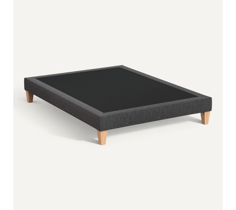 Sommier Déco Tapissier Gris Profond - 180x210