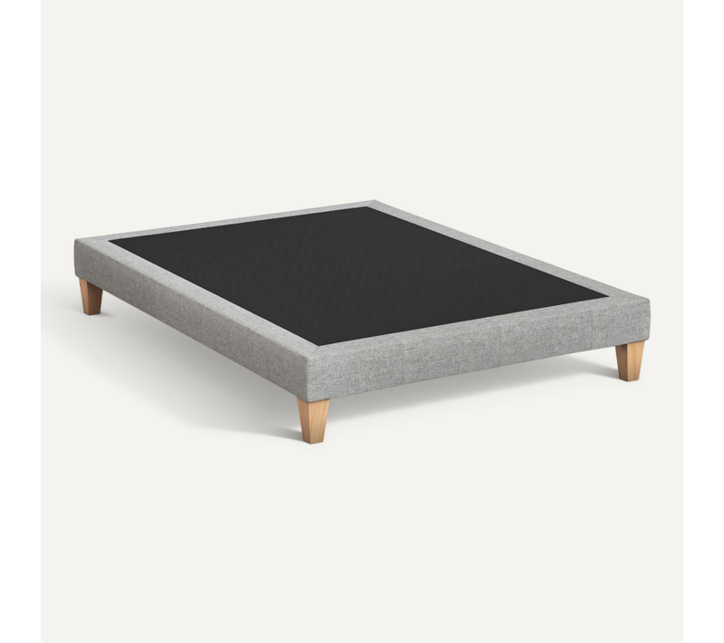 Sommier Déco Tapissier Gris Céleste - 160x210