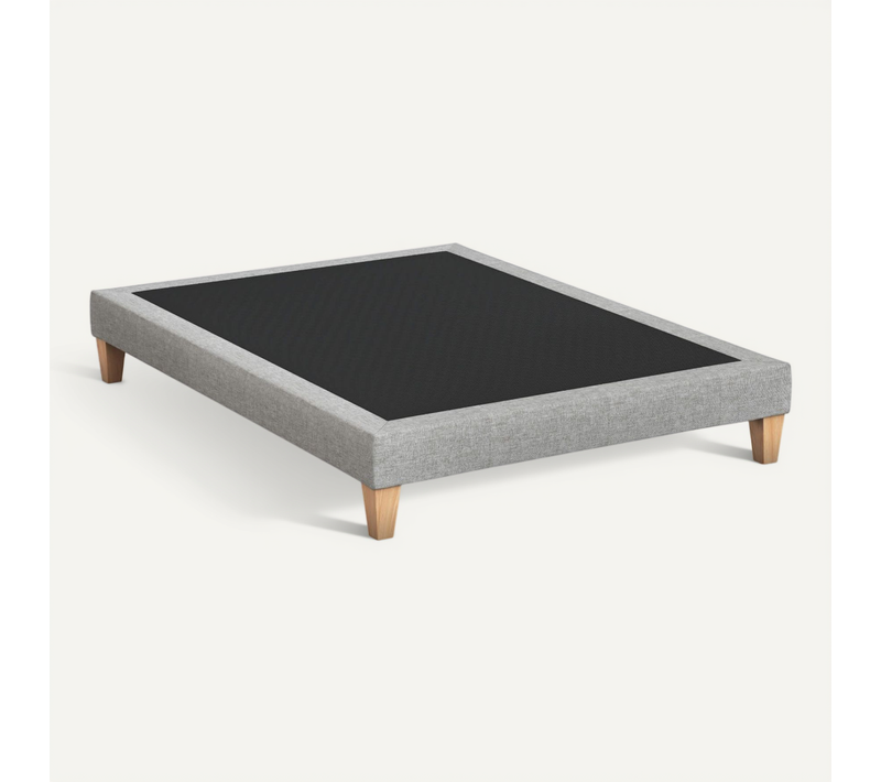 Sommier Déco Tapissier Gris Céleste - 180x200
