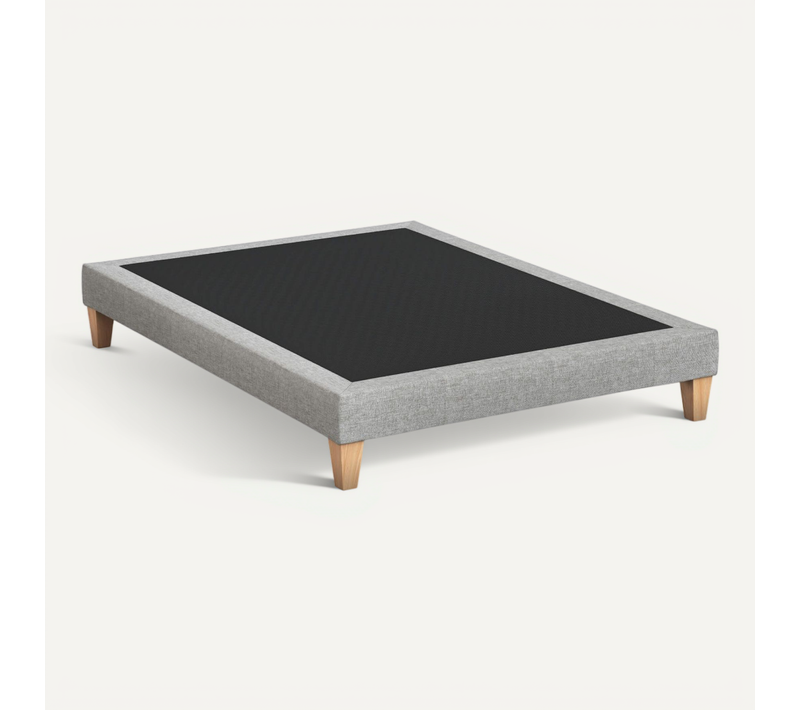 Sommier Déco Tapissier Gris Céleste - 180x210