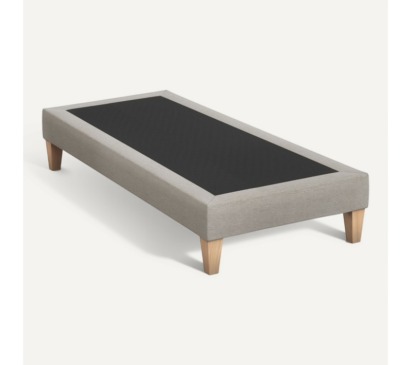 Sommier Déco Tapissier Beige Lin - 90x200