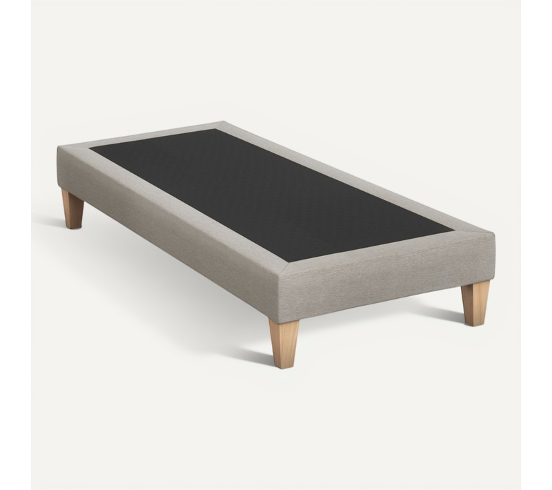 Sommier Déco Tapissier Beige Lin - 100x190