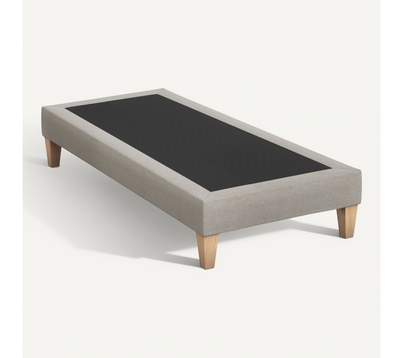 Sommier Déco Tapissier Beige Lin - 100x200