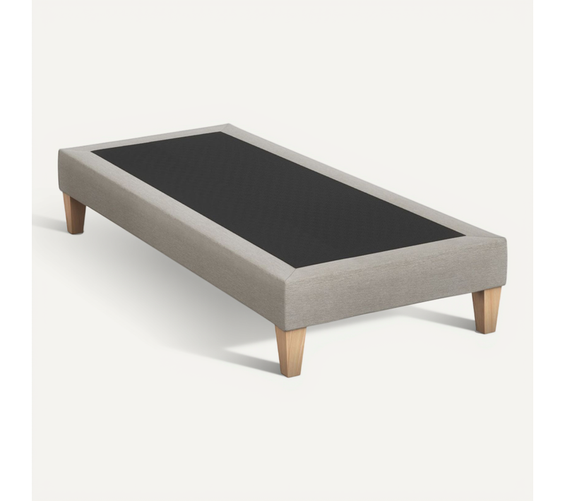 Sommier Déco Tapissier Beige Lin - 120x190
