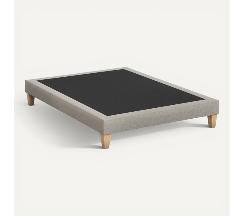Sommier Déco Tapissier Beige Lin - 160x210