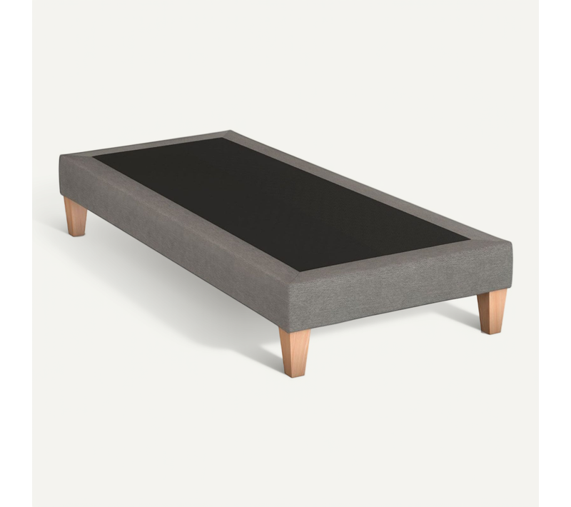 Sommier Déco Tapissier Gris Lumière - 70x190