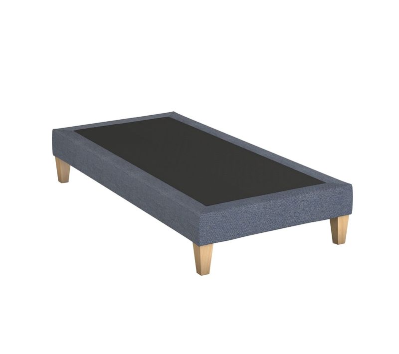 Sommier Déco Tapissier Bleu Océan - 110x200