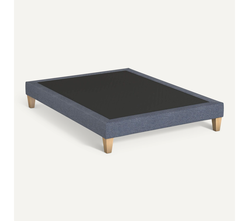 Sommier Déco Tapissier Bleu Océan - 140x190