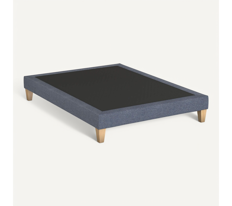 Sommier Déco Tapissier Bleu Océan - 180x210
