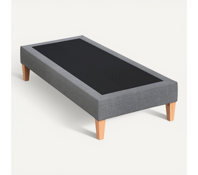 Sommier Déco Tapissier Gris Moyen 70x190