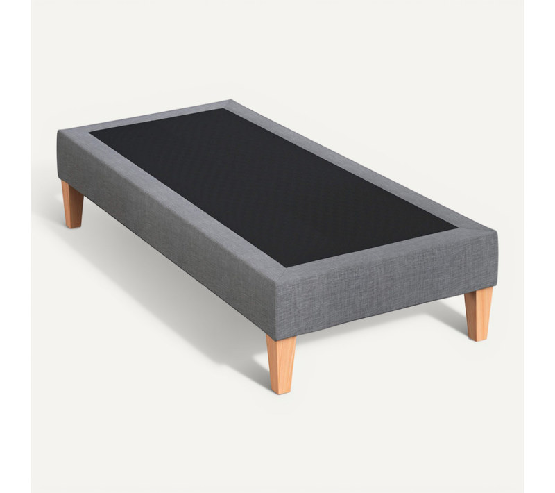 Sommier Déco Tapissier Gris Moyen 70x200