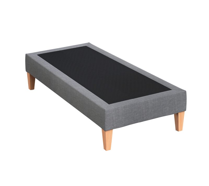 Sommier Déco Tapissier Gris Moyen 80x190