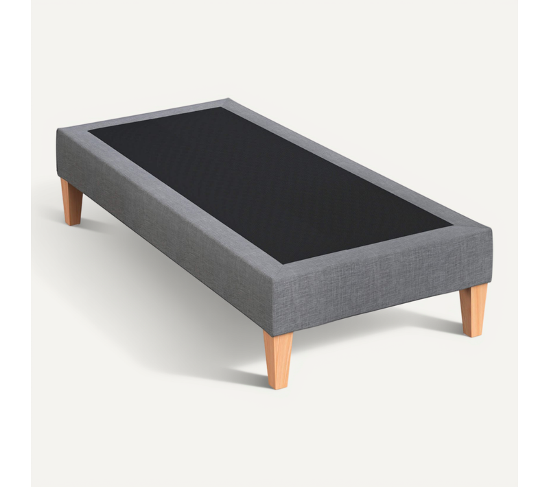 Sommier Déco Tapissier Gris Moyen 90x210