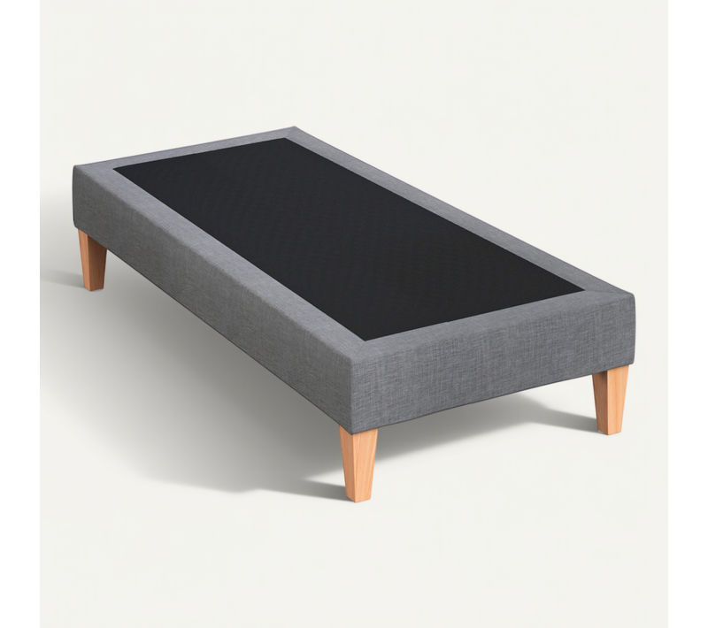 Sommier Déco Tapissier Gris Moyen 100x200