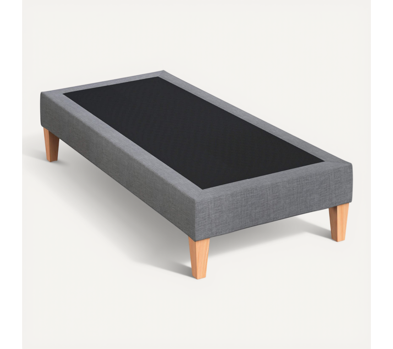 Sommier Déco Tapissier Gris Moyen 120x190