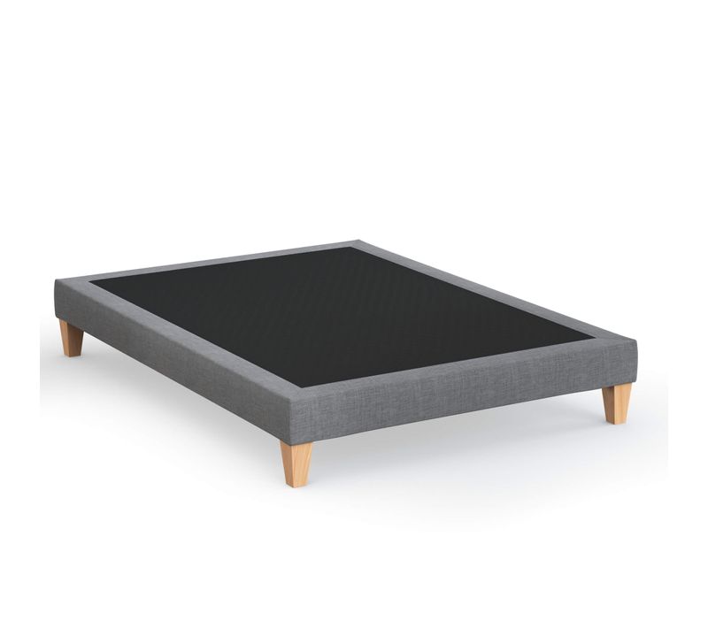 Sommier Déco Tapissier Gris Moyen 160x210