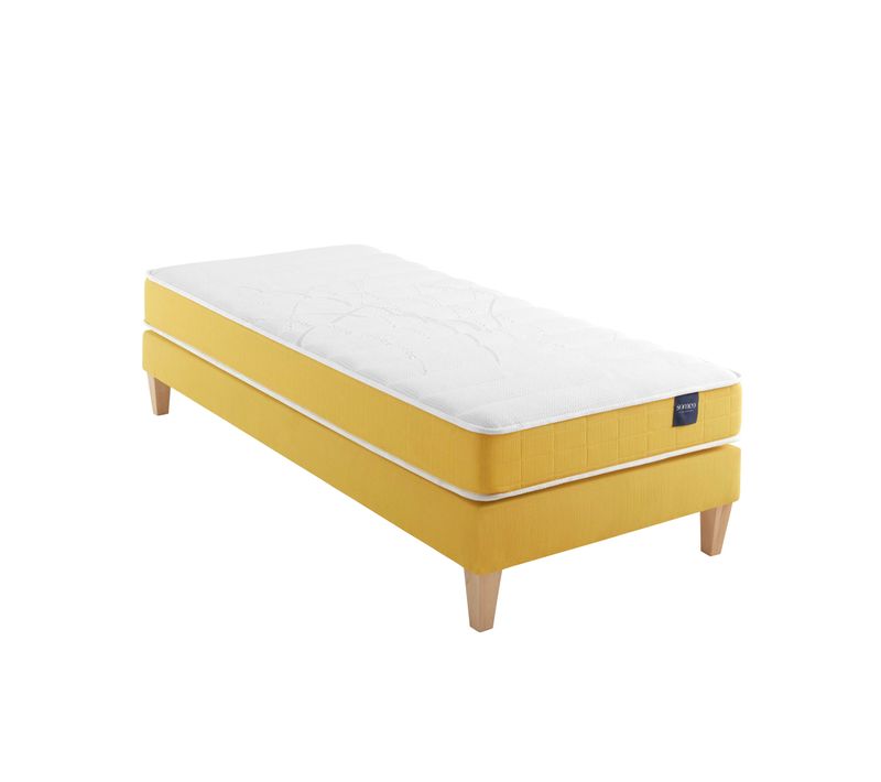Ensemble Matelas Mousse 2x90x200 cm Aurore 400 Soutien Ferme Ep. 20 cm + Sommier