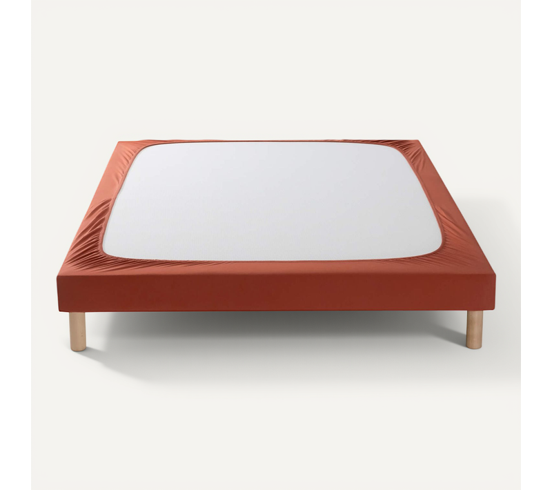 Cache-sommier Coton Jersey Terre De Sienne