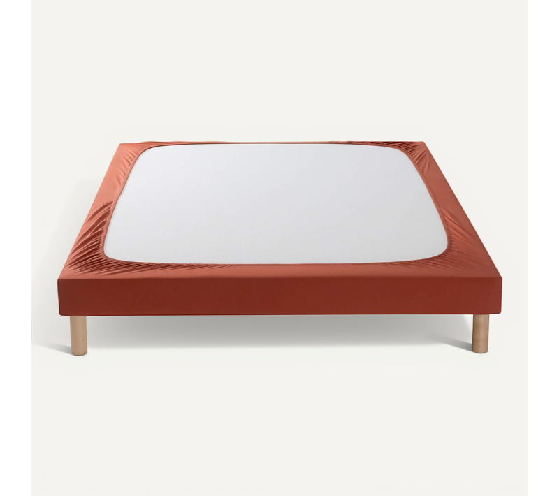 Cache-sommier Coton Jersey Terre De Sienne