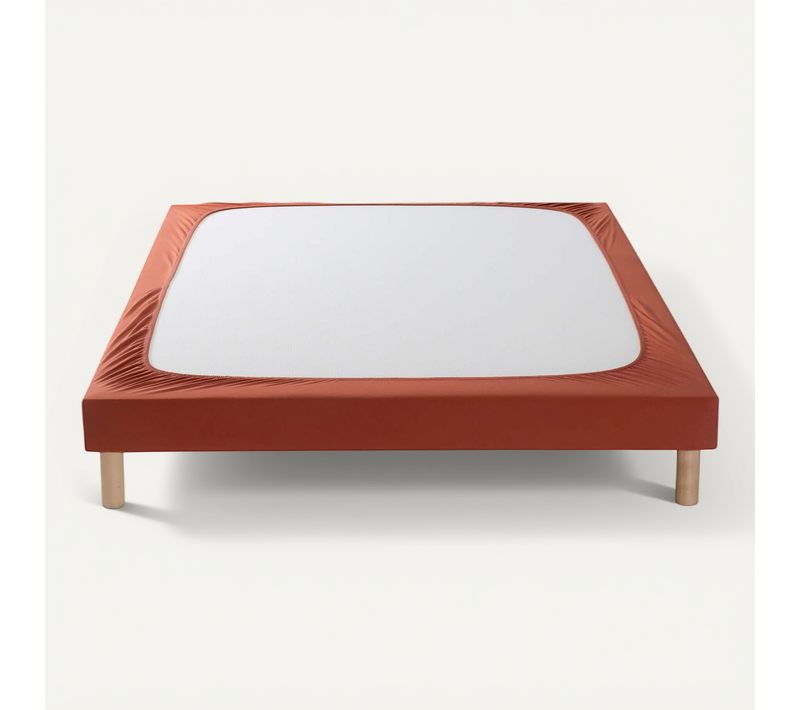Cache-sommier Coton Jersey Terre De Sienne