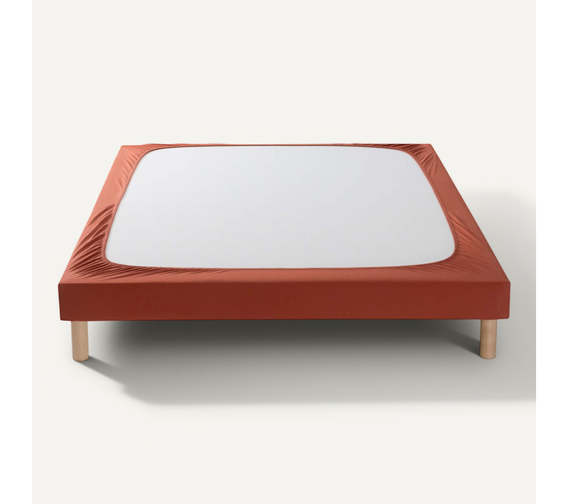 Cache-sommier Coton Jersey Terre De Sienne