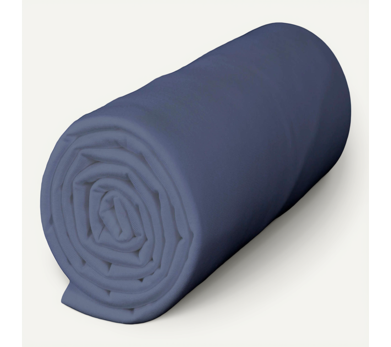 Drap Housse 140x200 Jersey Bleu Océan Bonnet 40 Cm