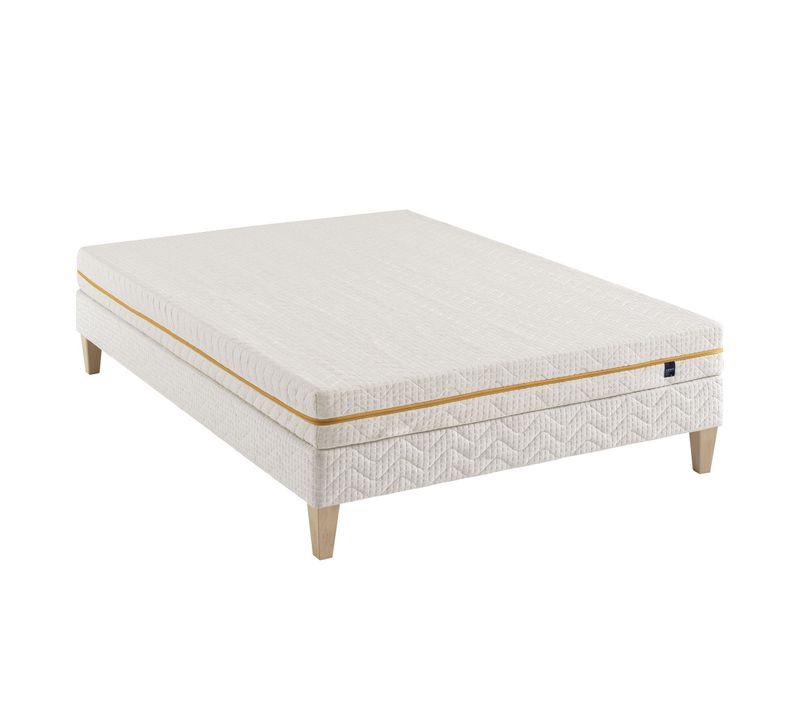 Ensemble Matelas Mousse Recyclée 180x200 cm Aube 400 Très Ferme Epaisseur 16 cm + Sommier