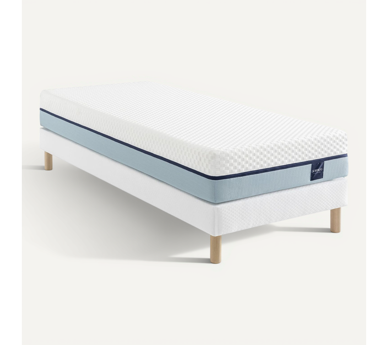 Ensemble Matelas Mémoire De Forme, Sommier Constellation Et Pieds Songe 600 Soutien Ferme 70x190 - 1