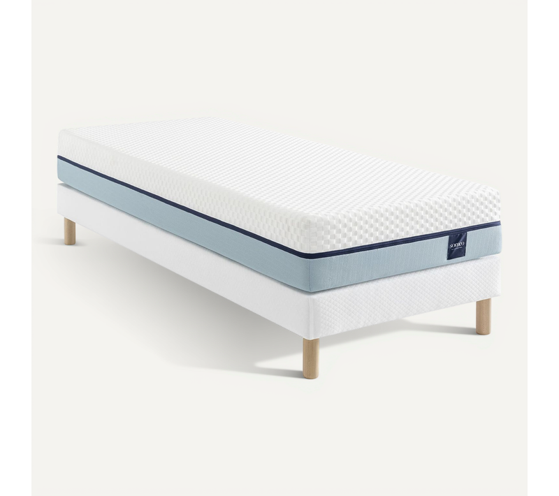Ensemble Matelas Mémoire De Forme, Sommier Constellation Et Pieds Songe 600 Soutien Ferme 80x190 - 1