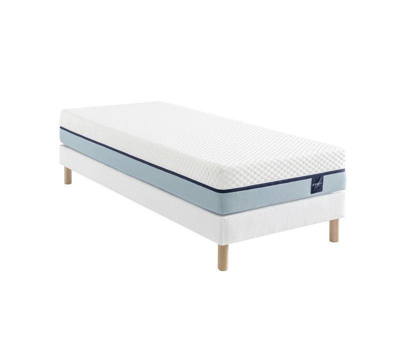 Ensemble Matelas Mémoire De Forme, Sommier Constellation Et Pieds Songe 600 Soutien Ferme 90x200 - 1