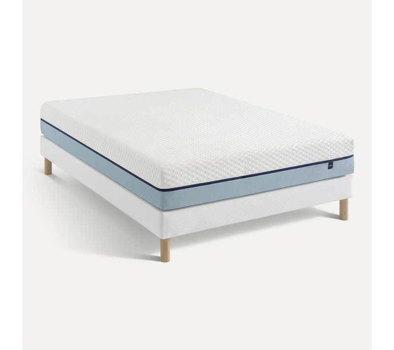 Ensemble Matelas Mémoire De Forme, Sommier Constellation Et Pieds Songe 600 Soutien Ferme 140x190 -