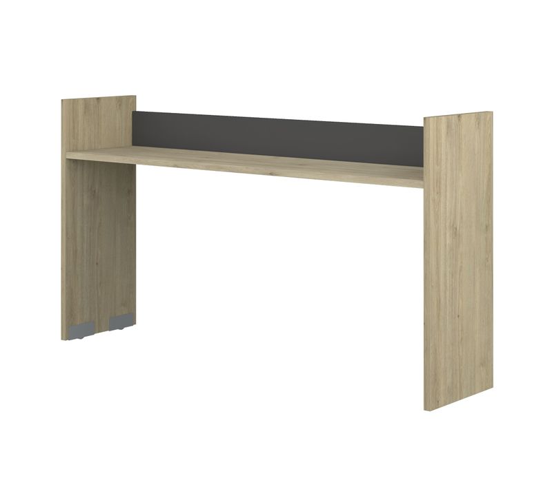 Bureau à Roulettes En Bois Clair Et Gris