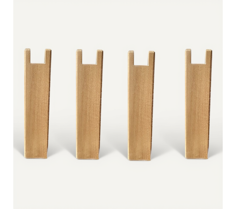 Pied Carré Miel Bois (lot De 4)