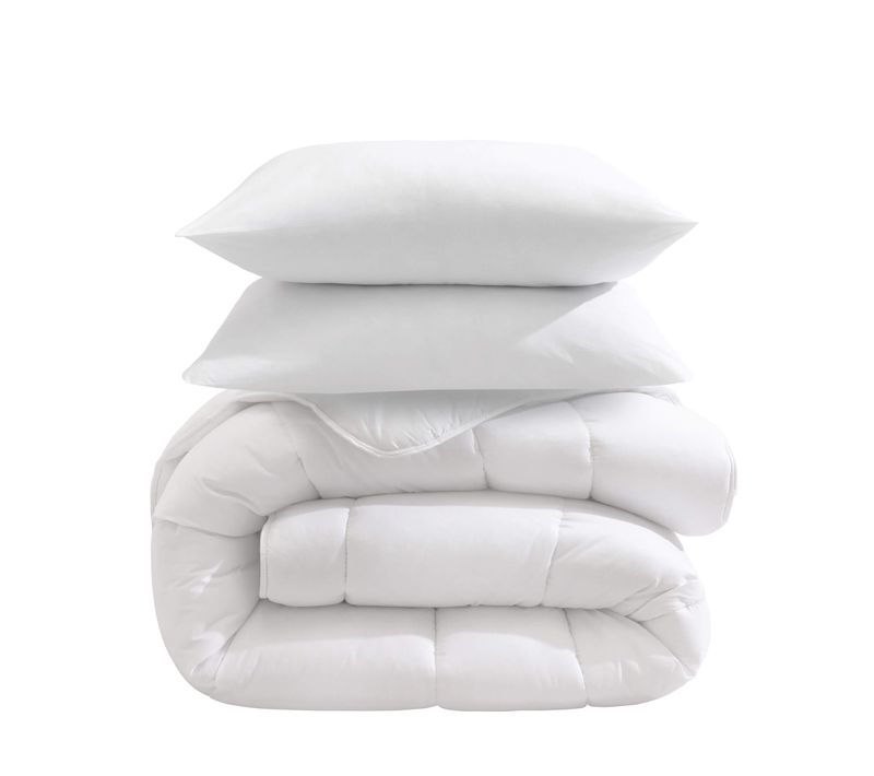 Pack Couette Hiver 550g Et Oreiller Éco Naturel Moelleux 220x240