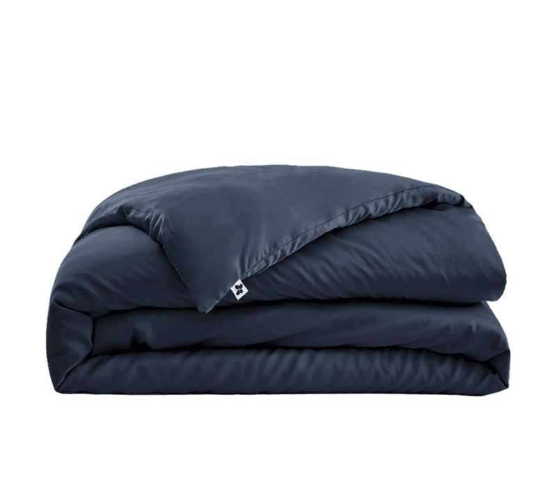 Housse De Couette Bambou Bleu 240x220 Cm