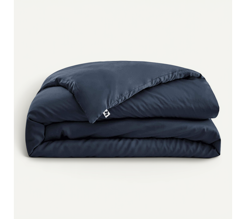 Housse De Couette Bambou Bleu 260x240 Cm