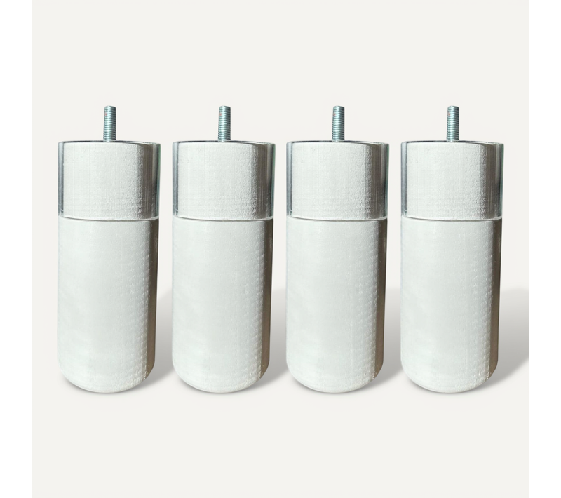 4 Pieds Anti-punaises Blanc 15 Cm