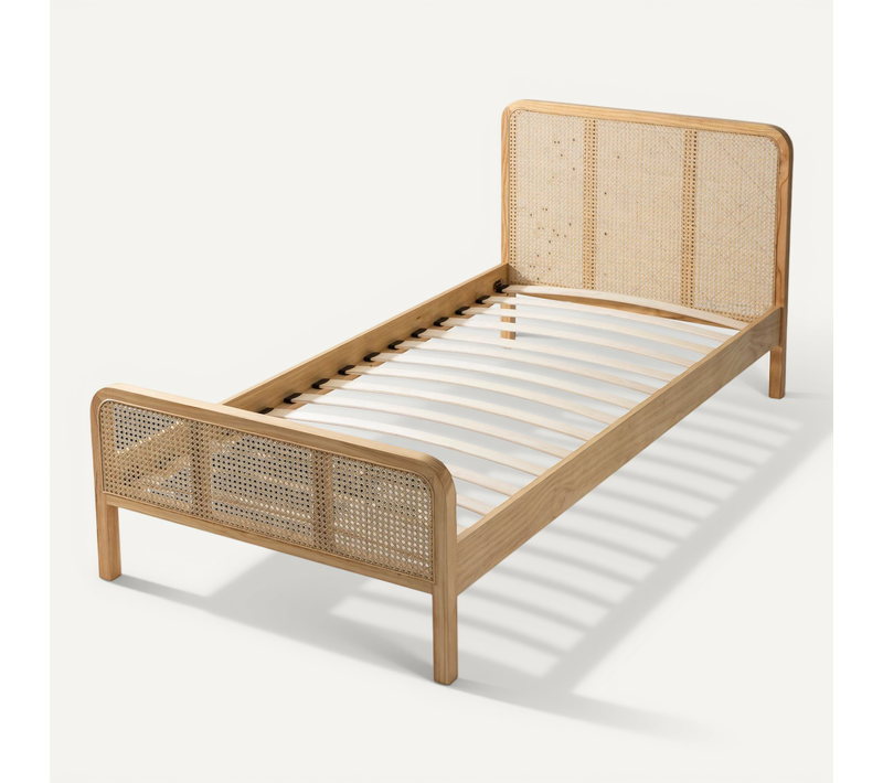Lit Enfant En Pin Massif Avec Cannage Anna 90x190