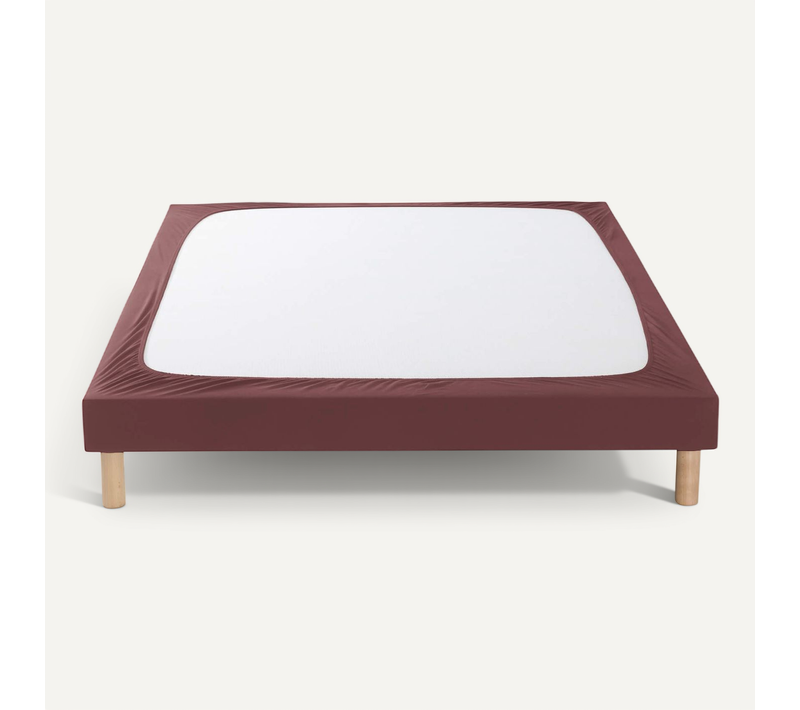 Cache-sommier Coton Jersey Marron 70x200 Cm