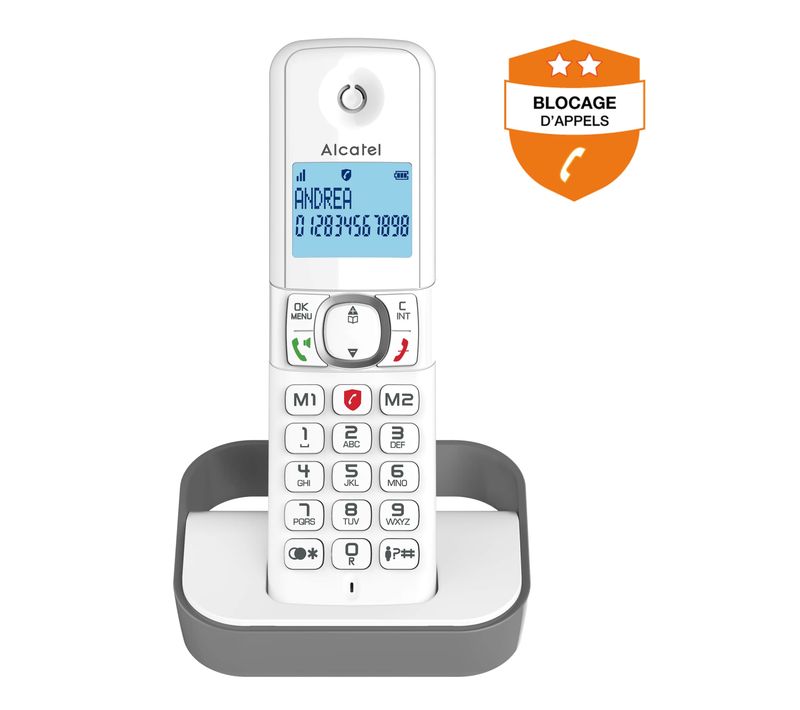 Téléphone sans fil ALCATEL F 860 Solo Gris