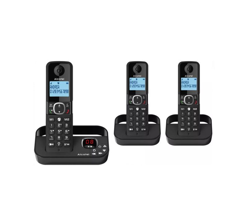 Téléphone Sans Fil Trio Avec Répondeur Noir F860voicetrionoir