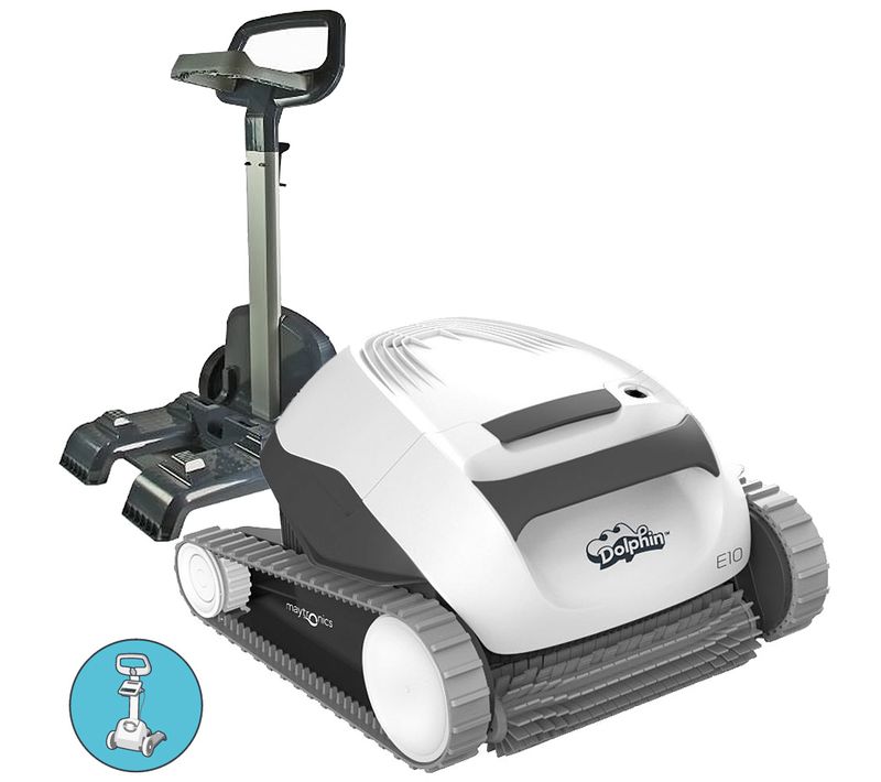 Robot Electrique De Piscine Fond Avec Chariot - E10 + Caddy