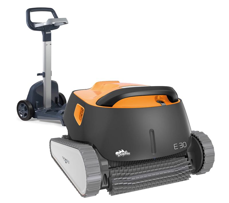 Robot Électrique De Piscine Fond, Parois Et Ligne D'eau Programmable Avec Chariot - E30 + Caddy