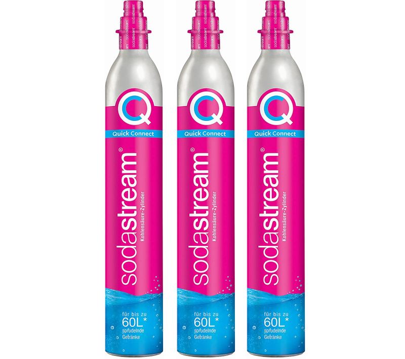 Lot De 3 Cylindres De Gaz Co2 60l Quick Connect Pour Machine à Gazéifier - 3 X Cylindre Quick