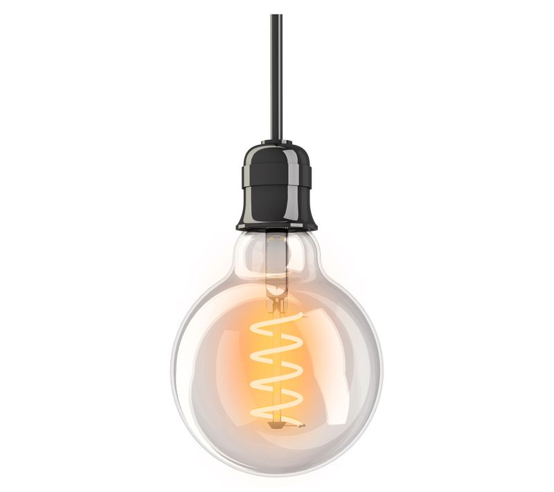 Ampoule LED spirale Globe E27  Blanc chaud